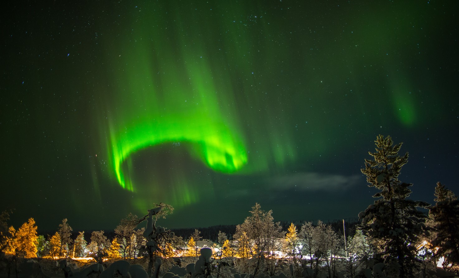 Magisk norrskenstur i Kiruna